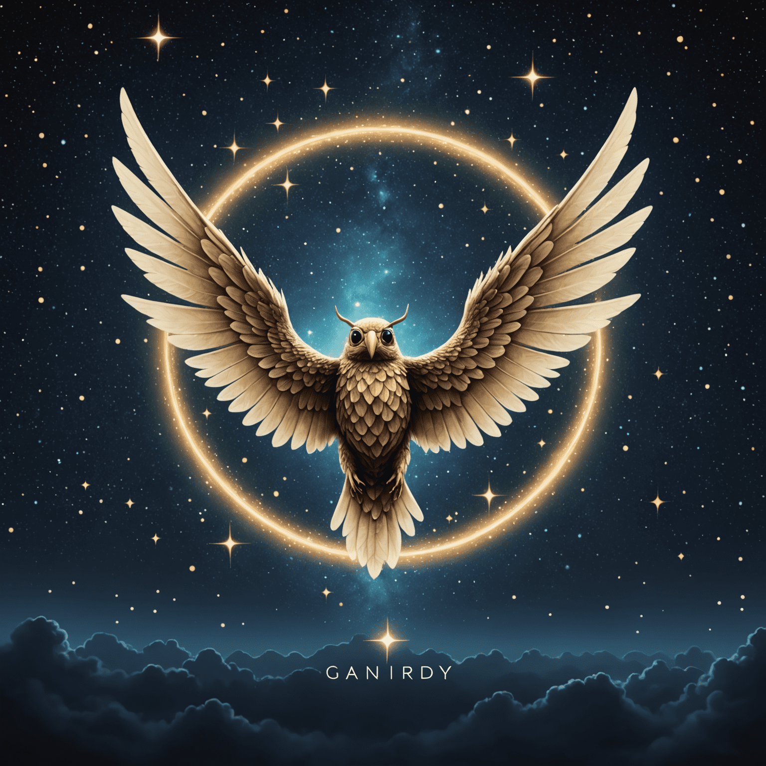 Online-Fly logo featuring a mystical winged creature soaring through a starry sky